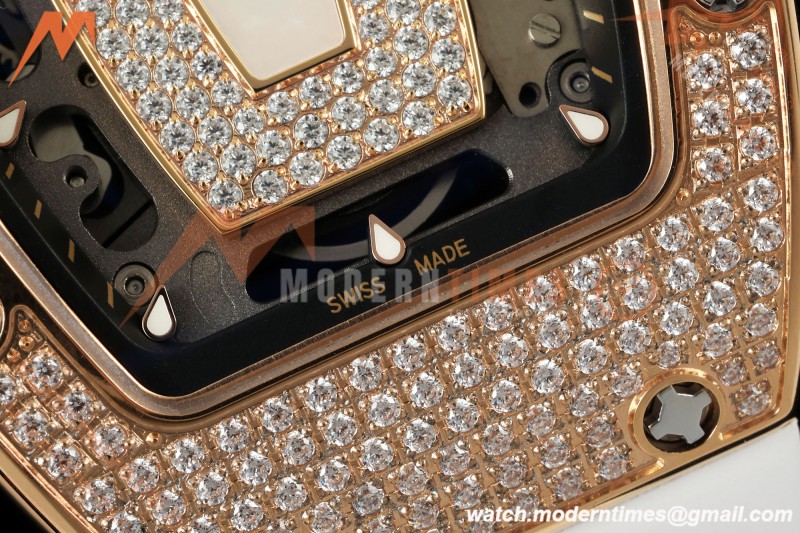 Richard Mille - RM07-01 Rose Gold Snow Set Diamond Wht/RU White Mop ZF Asian CRMA2