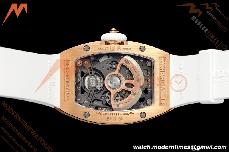 Richard Mille - RM07-01 Rose Gold Snow Set Diamond Wht/RU Red Lips ZF Asian CRMA2
