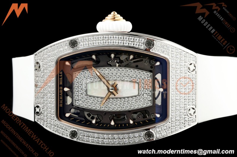 Richard Mille - RM07-01 Snow Set Diamond Crested Wht/RU White Mop ZF Asian CRMA2 | 리차드 밀 - RM07-01 스노우 세트 다이아몬드 크레스티드 화이트/RU 화이트 모프 ZF 아시안 CRMA2