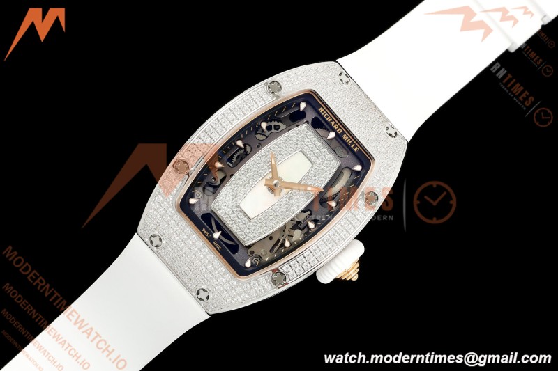 Richard Mille - RM07-01 Snow Set Diamond Crested Wht/RU White Mop ZF Asian CRMA2 | 리차드 밀 - RM07-01 스노우 세트 다이아몬드 크레스티드 화이트/RU 화이트 모프 ZF 아시안 CRMA2
