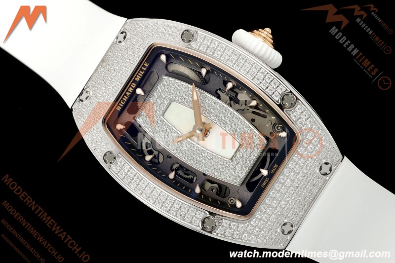 Richard Mille - RM07-01 Snow Set Diamond Crested Wht/RU White Mop ZF Asian CRMA2 | 리차드 밀 - RM07-01 스노우 세트 다이아몬드 크레스티드 화이트/RU 화이트 모프 ZF 아시안 CRMA2
