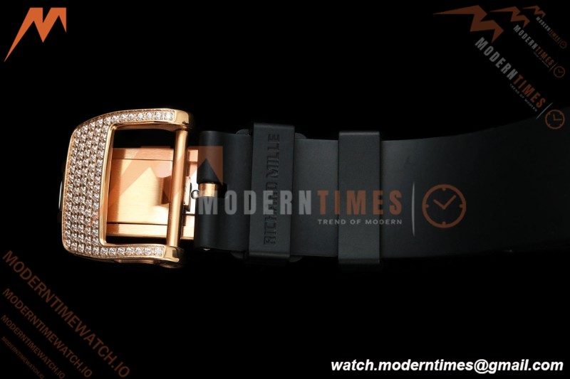 Richard Mille - RM07-01 Rose Gold Snow Set Diamond Blk/RU Black Onyx ZF Asian CRMA2