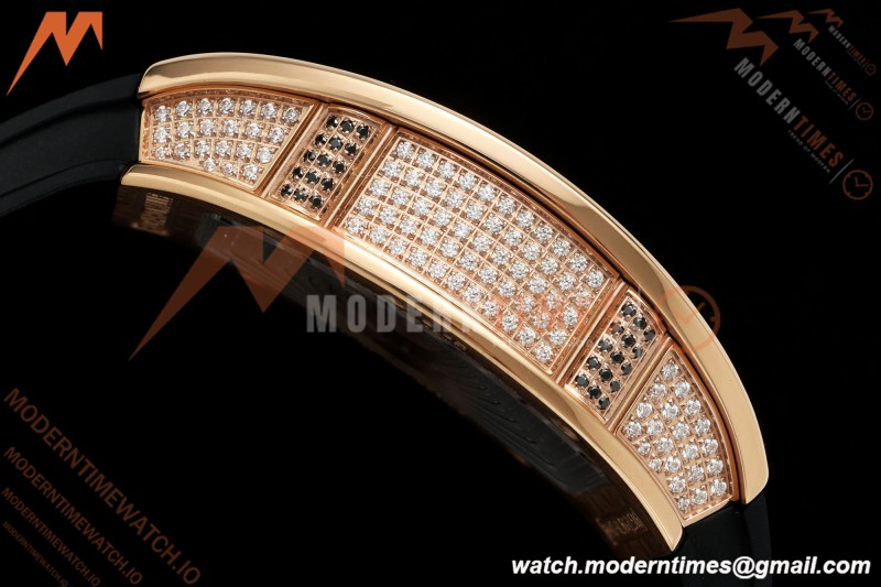 Richard Mille - RM07-01 Rose Gold Snow Set Diamond Blk/RU Black Onyx ZF Asian CRMA2