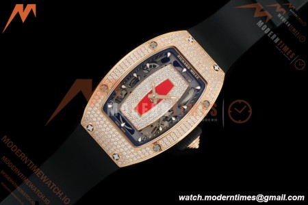 Richard Mille - RM07-01 Rose Gold Snow Set Diamond Blk/RU Red Lips ZF Asian CRMA2 | 리차드 밀 - RM07-01 로즈 골드 스노우 세트 다이아몬드 블랙/RU 레드 립스 ZF 아시안 CRMA2