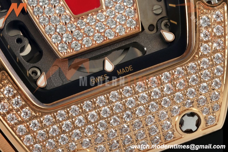Richard Mille - RM07-01 Rose Gold Snow Set Diamond Blk/RU Red Lips ZF Asian CRMA2