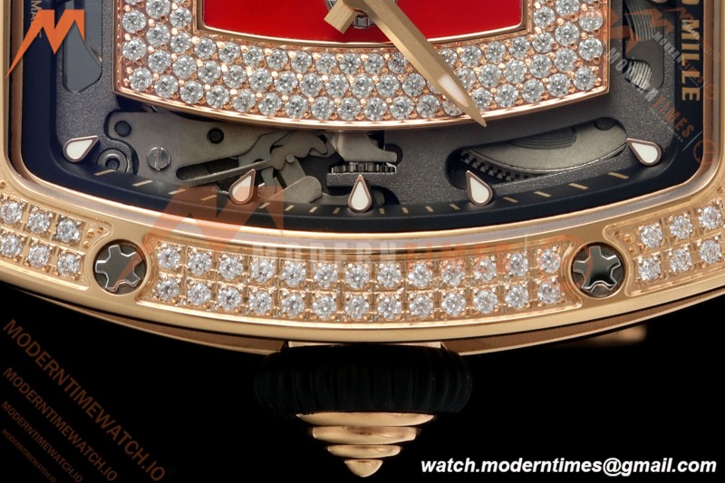 Richard Mille - RM07-01 Rose Gold Snow Set Diamond Blk/RU Red Lips ZF Asian CRMA2