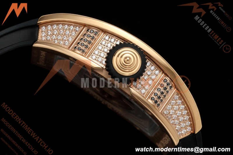 Richard Mille - RM07-01 Rose Gold Snow Set Diamond Blk/RU Red Lips ZF Asian CRMA2