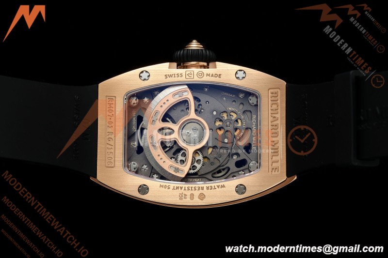 Richard Mille - RM07-01 Rose Gold Snow Set Diamond Blk/RU Red Lips ZF Asian CRMA2