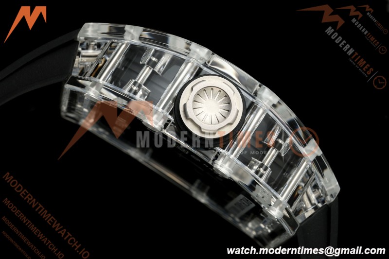 Richard Mille - RM055 AET Remould Transparent Crystal Black Strap Black Rehaut Skeleton SONIC RMUL2
