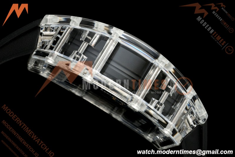 Richard Mille - RM055 AET Remould Transparent Crystal Black Strap Black Rehaut Skeleton SONIC RMUL2