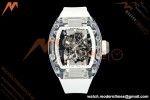 Richard Mille - RM055 AET Remould Transparent Crystal White Strap White Rehaut Skeleton SONIC RMUL2 | 리차드 밀 - RM055 AET 리몰드 투명 크리스털 화이트 스트랩 화이트 르호 스켈레톤 소닉 RMUL2