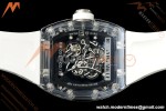 Richard Mille - RM055 AET Remould Transparent Crystal White Strap White Rehaut Skeleton SONIC RMUL2 | 리차드 밀 - RM055 AET 리몰드 투명 크리스털 화이트 스트랩 화이트 르호 스켈레톤 소닉 RMUL2