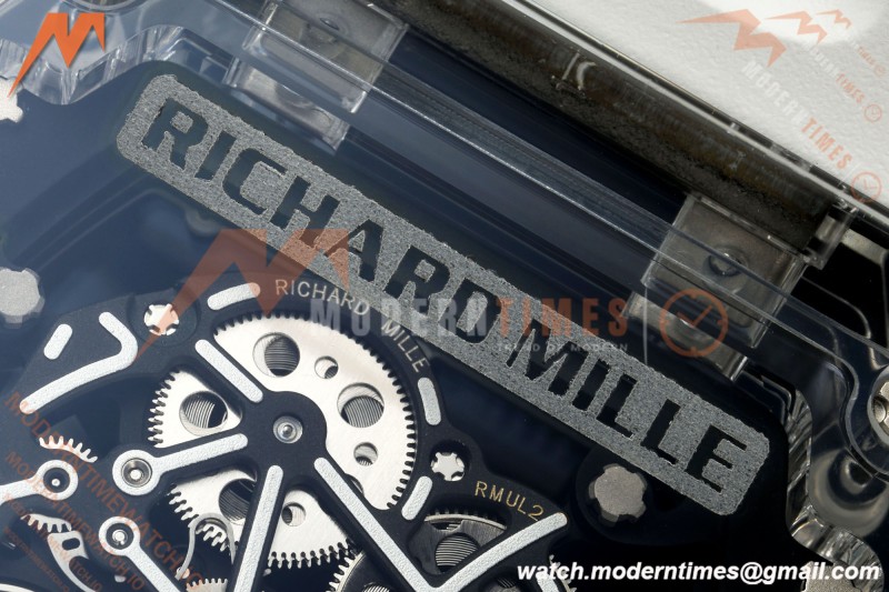 Richard Mille - RM055 AET Remould Transparent Crystal White Strap White Rehaut Skeleton SONIC RMUL2 | 리차드 밀 - RM055 AET 리몰드 투명 크리스털 화이트 스트랩 화이트 르호 스켈레톤 소닉 RMUL2