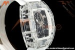 Richard Mille - RM055 AET Remould Transparent Crystal White Strap White Rehaut Skeleton SONIC RMUL2 | 리차드 밀 - RM055 AET 리몰드 투명 크리스털 화이트 스트랩 화이트 르호 스켈레톤 소닉 RMUL2
