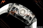 Richard Mille - RM055 AET Remould Transparent Crystal White Strap White Rehaut Skeleton SONIC RMUL2 | 리차드 밀 - RM055 AET 리몰드 투명 크리스털 화이트 스트랩 화이트 르호 스켈레톤 소닉 RMUL2