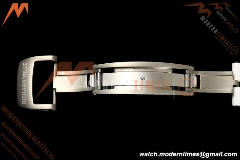 Richard Mille - RM055 AET Remould Transparent Crystal White Strap Blue Rehaut Skeleton SONIC RMUL2