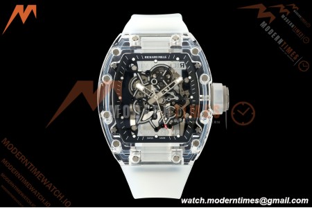 Richard Mille - RM055 AET Remould Transparent Crystal Transparent Strap Black Rehaut Skeleton SONIC RMUL2