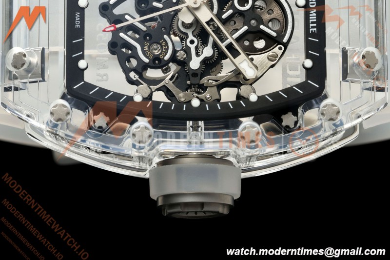 Richard Mille - RM055 AET Remould Transparent Crystal Transparent Strap Black Rehaut Skeleton SONIC RMUL2