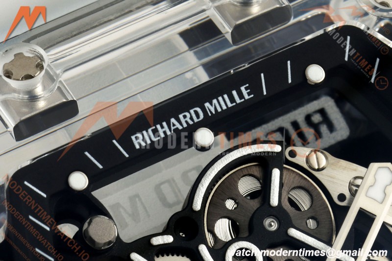 Richard Mille - RM055 AET Remould Transparent Crystal Transparent Strap Black Rehaut Skeleton SONIC RMUL2