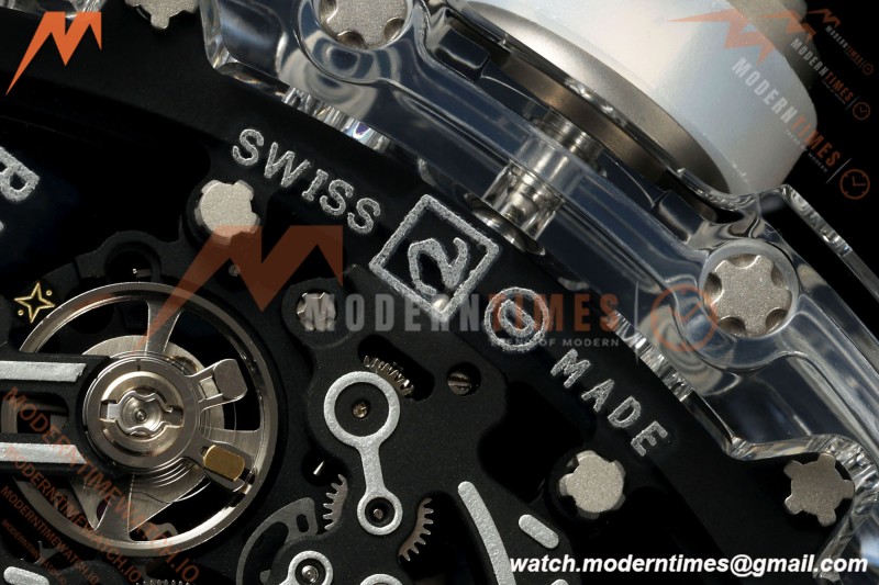 Richard Mille - RM055 AET Remould Transparent Crystal Transparent Strap White Rehaut Skeleton SONIC RMUL2 | 리차드 밀 - RM055 AET 리몰드 투명 크리스털 스트랩 화이트 르호 스켈레톤 소닉 RMUL2