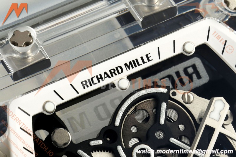 Richard Mille - RM055 AET Remould Transparent Crystal Transparent Strap White Rehaut Skeleton SONIC RMUL2 | 리차드 밀 - RM055 AET 리몰드 투명 크리스털 스트랩 화이트 르호 스켈레톤 소닉 RMUL2