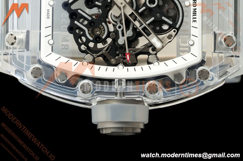 Richard Mille - RM055 AET Remould Transparent Crystal Transparent Strap White Rehaut Skeleton SONIC RMUL2 | 리차드 밀 - RM055 AET 리몰드 투명 크리스털 스트랩 화이트 르호 스켈레톤 소닉 RMUL2