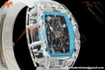 Richard Mille - RM055 AET Remould Transparent Crystal Transparent Strap Blue Rehaut Skeleton SONIC RMUL2