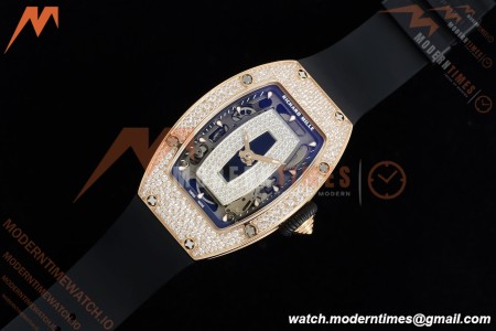 Richard Mille - RM07-01 Rose Gold Snow Set Diamond Blk/RU/Wht Black Onyx ZF Asian CRMA2 | 리차드 밀 - RM07-01 로즈 골드 스노우 세트 다이아몬드 블랙/RU/화이트 블랙 오닉스 ZF 아시안 CRMA2
