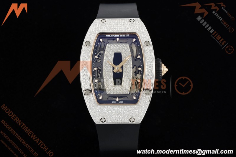 Richard Mille - RM07-01 Snow Set Diamond Crested Blk/RU/Wht Black Onyx ZF Asian CRMA2
