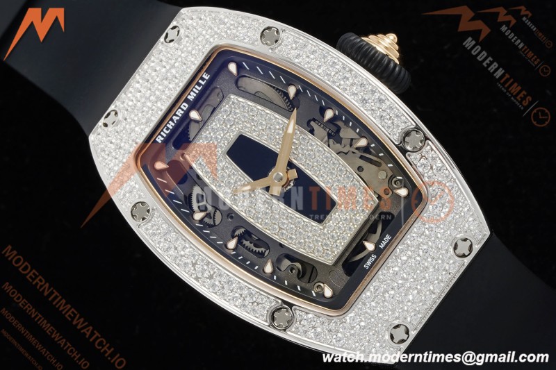 Richard Mille - RM07-01 Snow Set Diamond Crested Blk/RU/Wht Black Onyx ZF Asian CRMA2