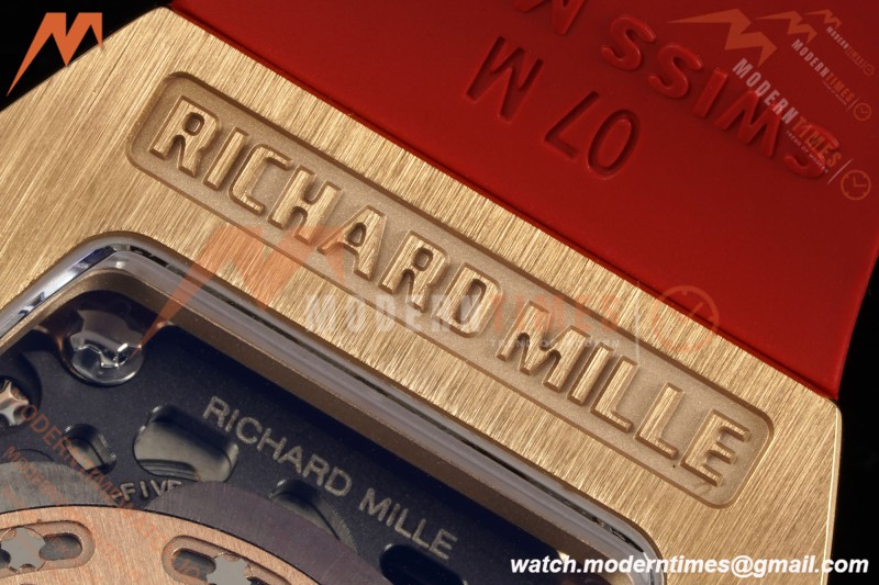 Richard Mille - RM07-01 Ladies Rose Gold Diamond Red/RU/Wht Red Lips ZF Asian CRMA2