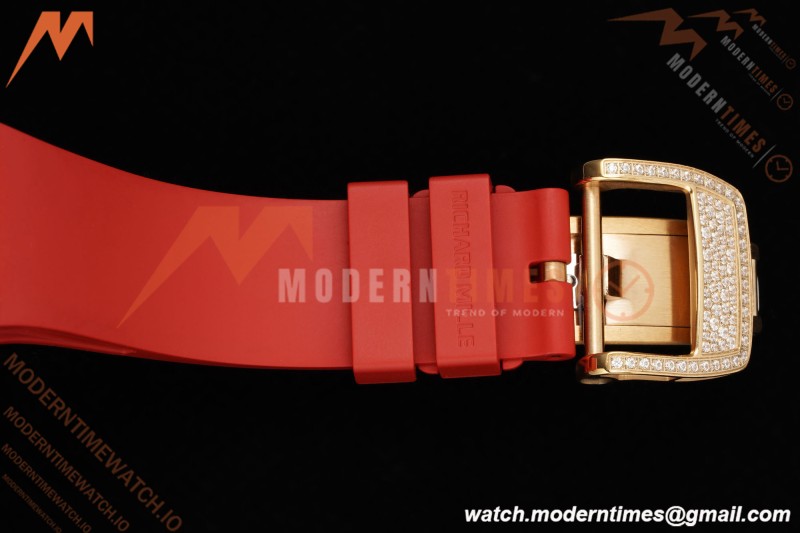 Richard Mille - RM07-01 Ladies Rose Gold Diamond Red/RU/Wht Red Lips ZF Asian CRMA2