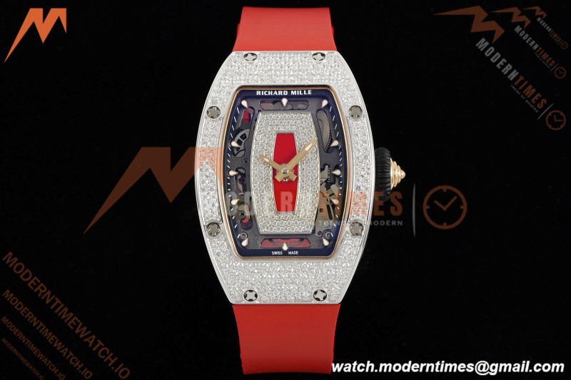 Richard Mille - RM07-01 Ladies Snow Set Diamond Red/RU/Wht Red Lips ZF Asian CRMA2