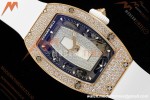 Richard Mille - RM07-01 Rose Gold Snow Set Diamond Wht/RU/Wht White Mop ZF Asian CRMA2