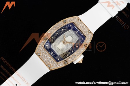 Richard Mille - RM07-01 Rose Gold Snow Set Diamond Wht/RU/Wht White Mop ZF Asian CRMA2 | 리차드 밀 - RM07-01 로즈 골드 스노우 세트 다이아몬드 화이트/RU/화이트 화이트 모프 ZF 아시안 CRMA2