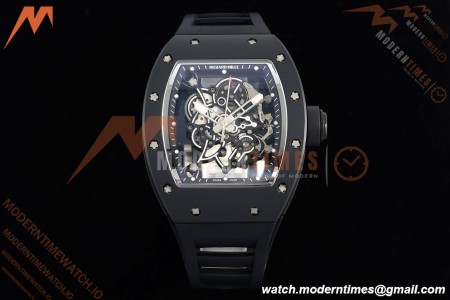 Richard Mille - RM055 Custom Made Free Sprung Black CER/RU Silv/Blk Skeleton ZGF RMUL2