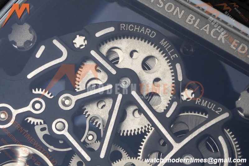 Richard Mille - RM055 Custom Made Free Sprung Black CER/RU Silv/Blk Skeleton ZGF RMUL2