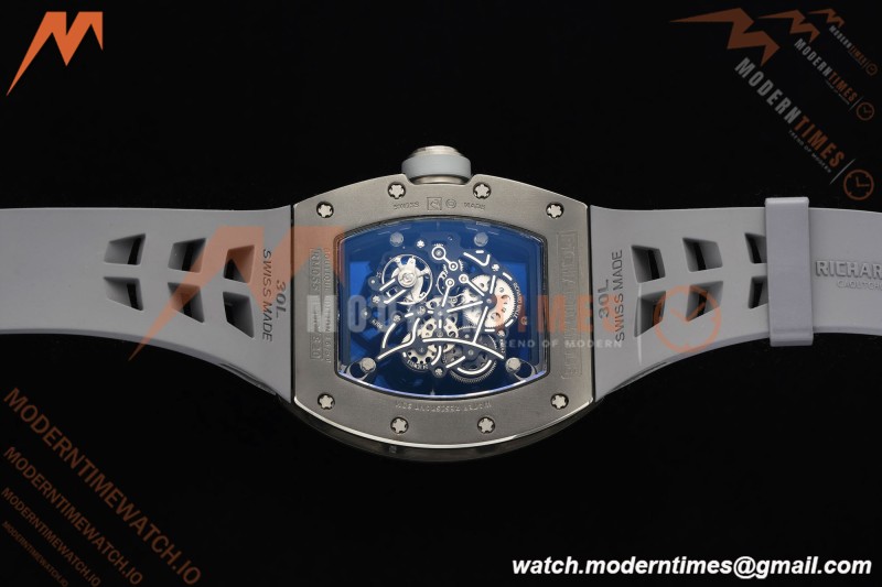 Richard Mille - RM055 Custom Made Free Sprung Gray CER/RU Black Skeleton ZGF RMUL2 | 리차드 밀 - RM055 커스텀 메이드 프리 스프링 그레이 CER/RU 블랙 스켈레톤 ZGF RMUL2