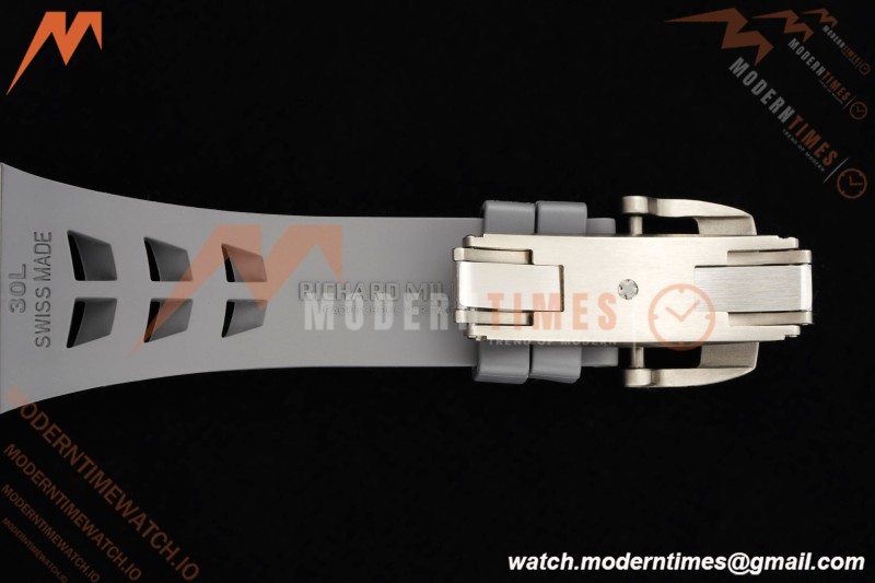 Richard Mille - RM055 Custom Made Free Sprung Gray CER/RU Black Skeleton ZGF RMUL2 | 리차드 밀 - RM055 커스텀 메이드 프리 스프링 그레이 CER/RU 블랙 스켈레톤 ZGF RMUL2