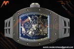 Richard Mille - RM055 Custom Made Free Sprung Gray CER/RU Black Skeleton ZGF RMUL2 | 리차드 밀 - RM055 커스텀 메이드 프리 스프링 그레이 CER/RU 블랙 스켈레톤 ZGF RMUL2