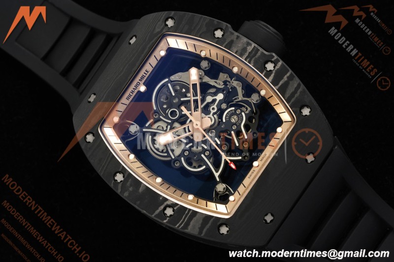 Richard Mille - RM055 Custom Made Free Sprung Black NTPT/RU RG/Blk Skeleton ZGF RMUL2