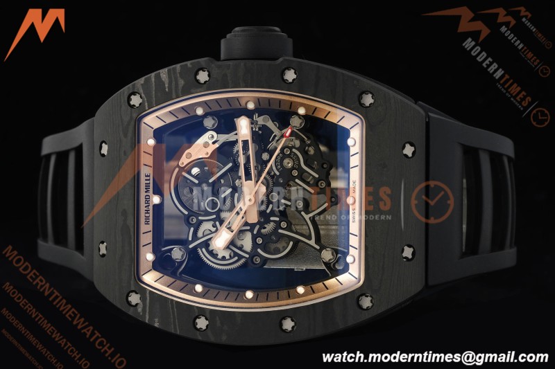 Richard Mille - RM055 Custom Made Free Sprung Black NTPT/RU RG/Blk Skeleton ZGF RMUL2