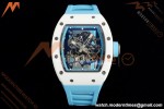 Richard Mille - RM055 Bubba Watson Japan Edition CER/RU Wht/Blu Rehaut Skeleton APSF RMUL2