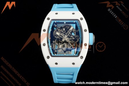 Richard Mille - RM055 Bubba Watson Japan Edition CER/RU Wht/Blu Rehaut Skeleton APSF RMUL2
