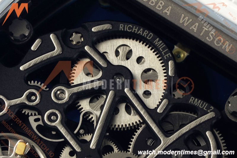 Richard Mille - RM055 Bubba Watson Japan Edition CER/RU Wht/Blu Rehaut Skeleton APSF RMUL2