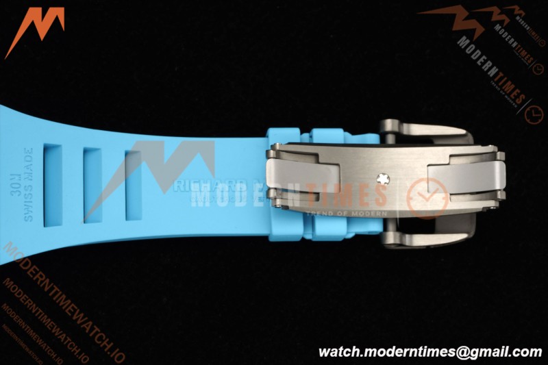 Richard Mille - RM055 Bubba Watson Japan Edition CER/RU Wht/Blu Rehaut Skeleton APSF RMUL2