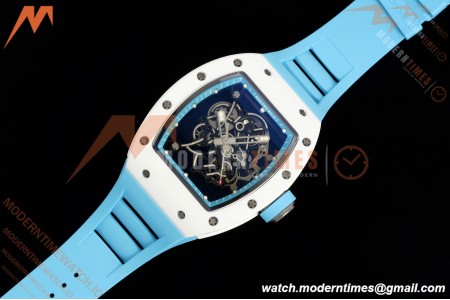 Richard Mille - RM055 Bubba Watson Japan Edition CER/RU Wht/Blu Rehaut Skeleton APSF RMUL2