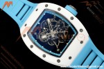 Richard Mille - RM055 Bubba Watson Japan Edition CER/RU Wht/Blu Rehaut Skeleton APSF RMUL2