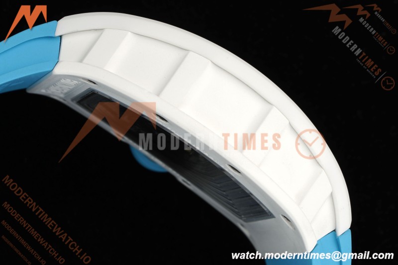 Richard Mille - RM055 Bubba Watson Japan Edition CER/RU Wht/Blu Rehaut Skeleton APSF RMUL2