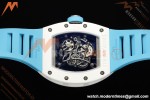 Richard Mille - RM055 Bubba Watson Japan Edition CER/RU Wht/Blu Rehaut Skeleton APSF RMUL2